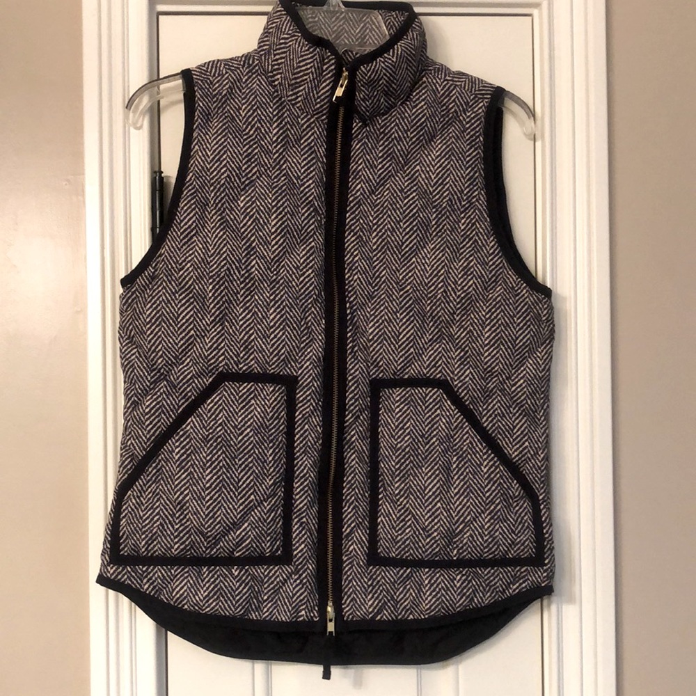 J. Crew Excursion Down Puffer Herringbone Vest- N… - image 3